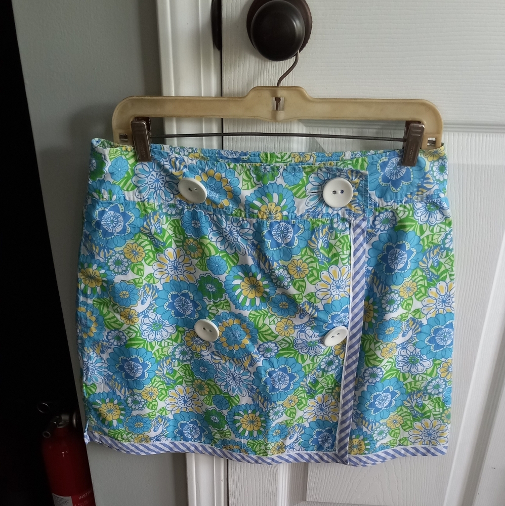 LILLY PULITZER WRAP MINI SKIRT